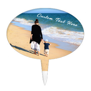 Personalized Your Photo Cake Topper Custom Text