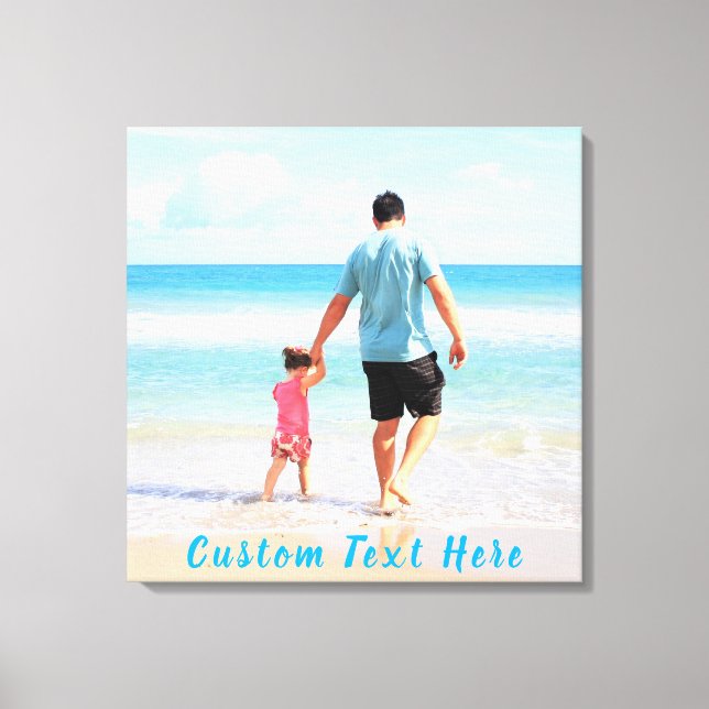 Personalized Your Photo Canvas Print Custom Text (Front)