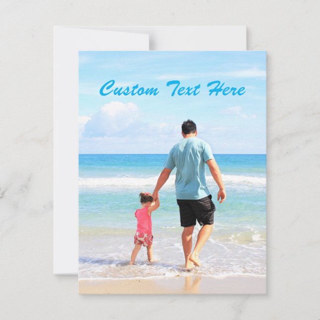 Personalized Your Photo Card with Custom Text (Front)