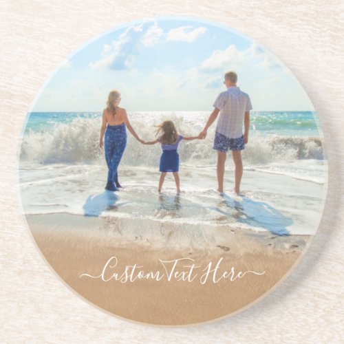 Personalized Your Photo Coaster Gift Custom Text