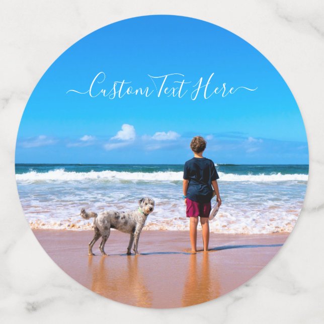 Personalized Your Photo Confetti with Custom Text (Large Front)