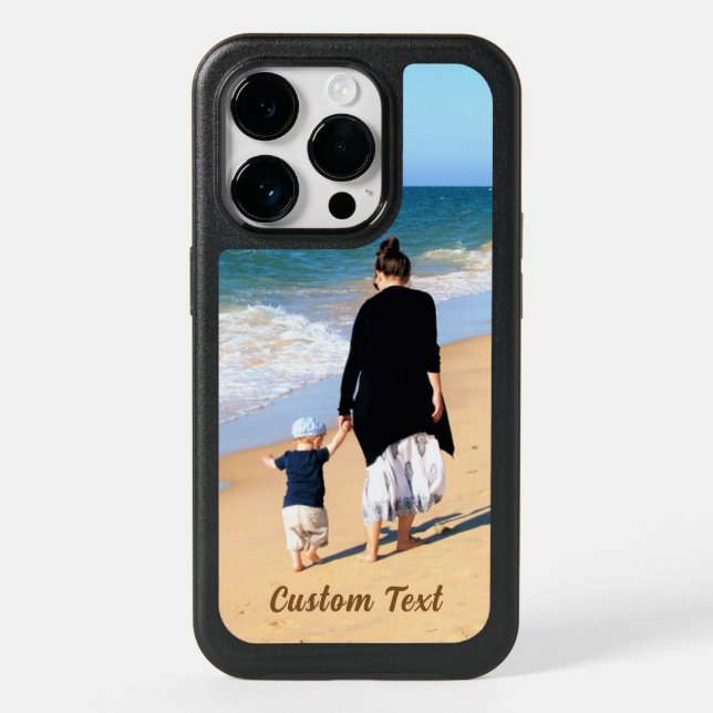 Personalized Your Photo Custom Text iPhone Case (Back)