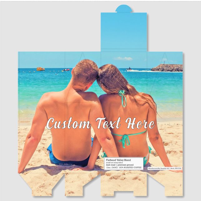 Personalized Your Photo Custom Text Roasted Coffee (Unfolded)