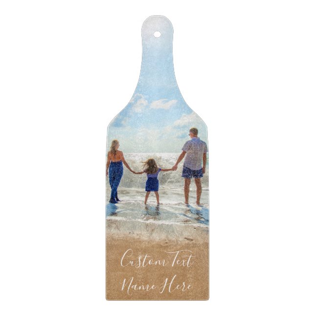 Personalized Your Photo Cutting Board Custom Text (Front)