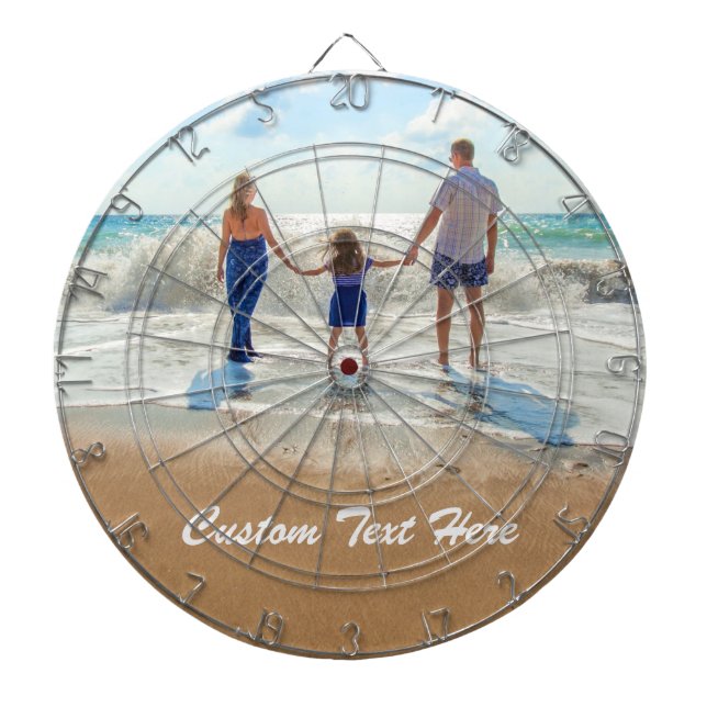 Personalized Your Photo Dart Board and Custom Text (Front)