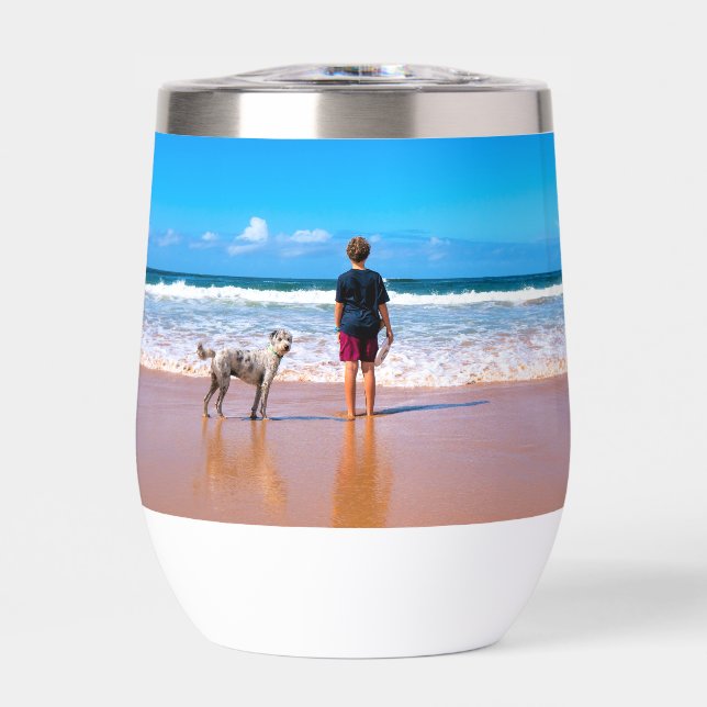 Personalized Your Photo Design Thermal Wine Tumbler (Front)
