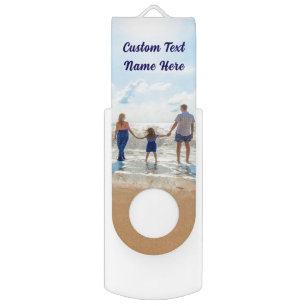 Personalized Your Photo Flash Drive Custom Text