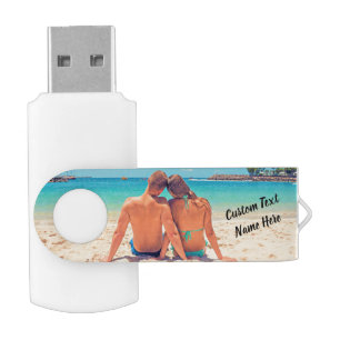 Personalized Your Photo Flash Drive Custom Text