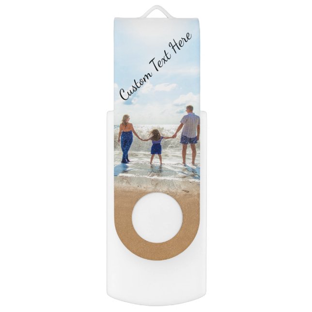 Personalized Your Photo Flash Drive with Text (Front Vertical)