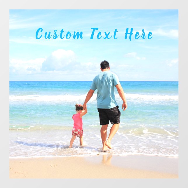 Personalized Your Photo Floor Decals Custom Text (Front)