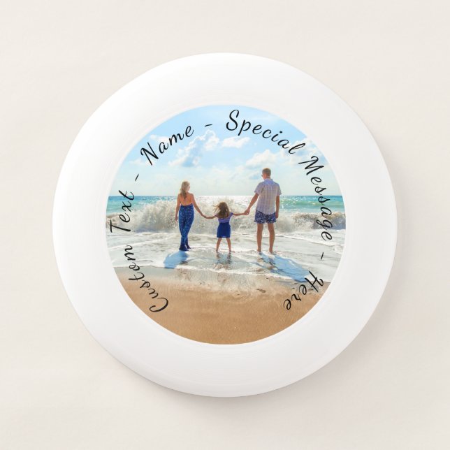 Personalized Your Photo Frisbee with Custom Text (Front)