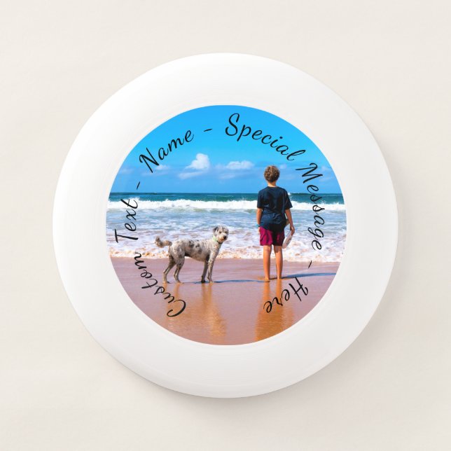 Personalized Your Photo Frisbee with Custom Text (Front)
