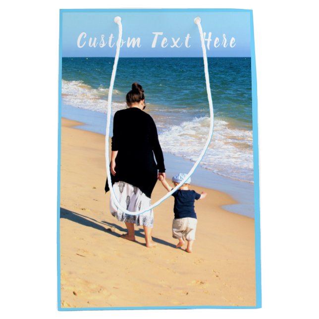 Personalized Your Photo Gift Bag with Custom Text (Front)