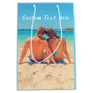 Personalized Your Photo Gift Bags with Custom Text