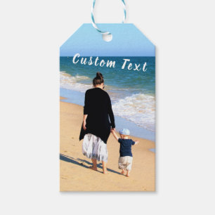 Personalized Your Photo Gift Tags with Custom Text