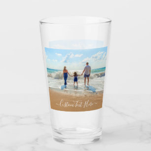 Personalized Your Photo Glass with Custom Text