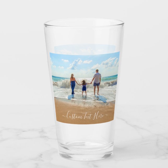 Personalized Your Photo Glass with Custom Text (Front)