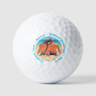 Personalized Your Photo Golf Balls and Custom Text