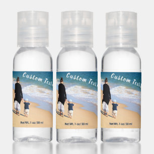Personalized Your Photo Hand Sanitizer Custom Text