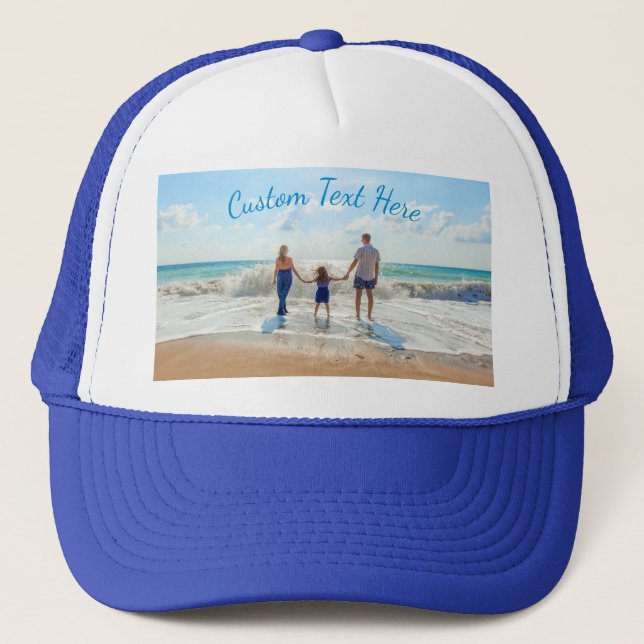 Personalized Your Photo Hat with Custom Text Name (Front)