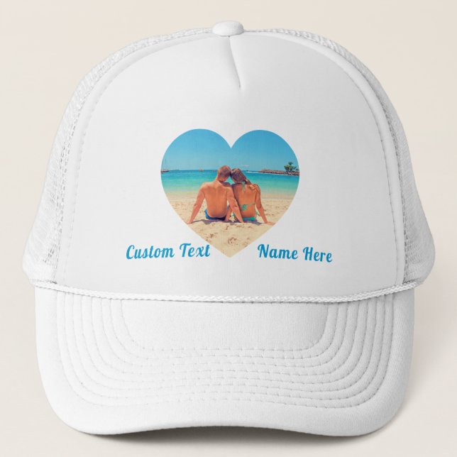 Personalized Your Photo Hat with Custom Text Name (Front)
