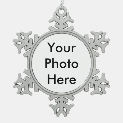 Personalized Your Photo Here Snowflake Ornament