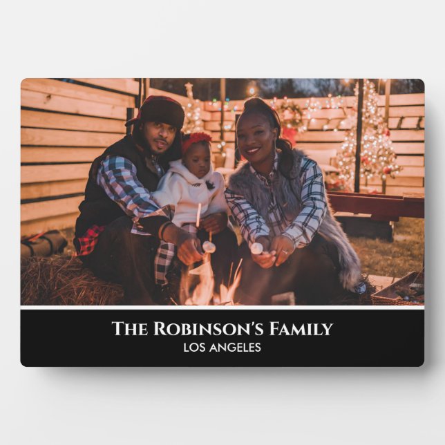 Personalized Your Photo in Black Frame with Texts (Front)