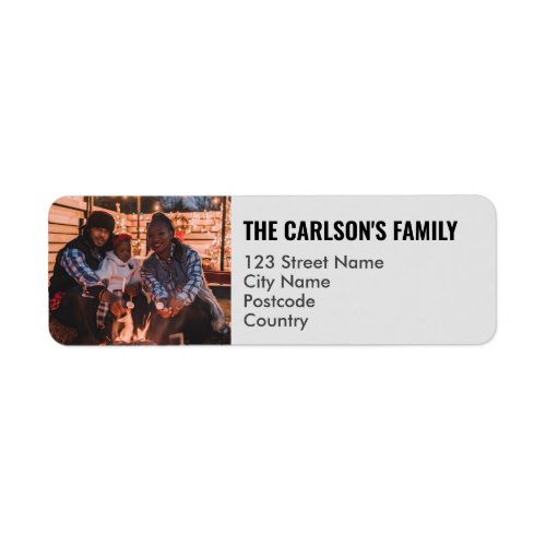 Personalized Your Photo in Grey Frame Address Label