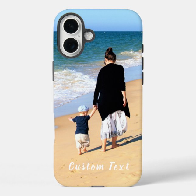 Personalized Your Photo iPhone Case Custom Text (Back)