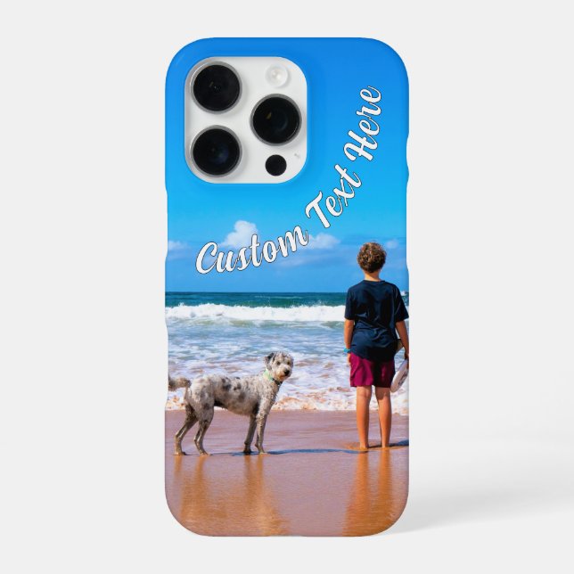 Personalized Your Photo iPhone Case Custom Text (Back)