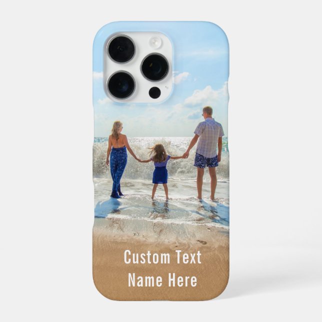 Personalized Your Photo iPhone Case Custom Text (Back)