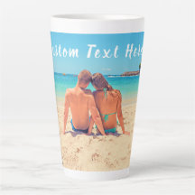 Personalized Your Photo Latte Mug Gift Custom Text