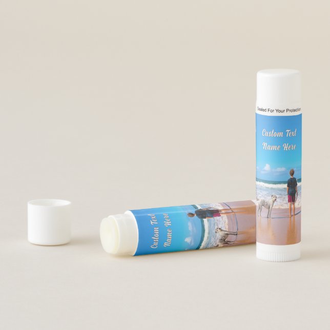 Personalized Your Photo Lip Balm with Custom Text (In Situ)