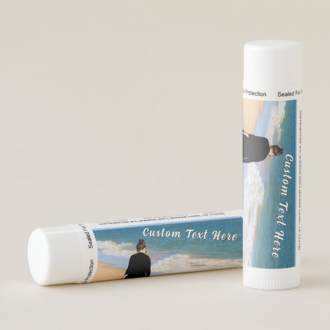 Personalized Your Photo Lip Balm with Custom Text (Rotated Right)