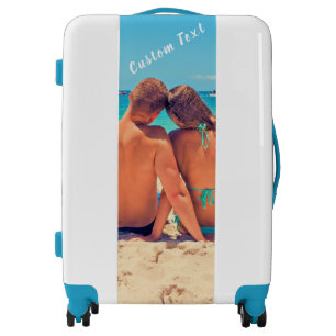 Personalized Your Photo Luggage with Custom Text