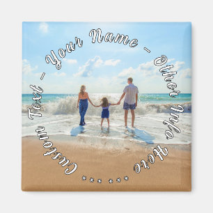 Personalized Your Photo Magnet Custom Text Name