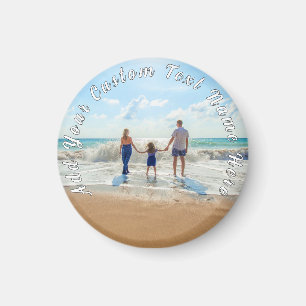 Personalized Your Photo Magnet Gift Custom Text