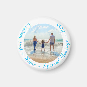 Personalized Your Photo Magnet with Custom Text