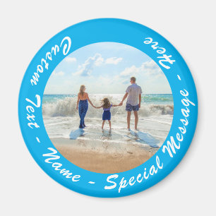 Personalized Your Photo Magnet with Custom Text
