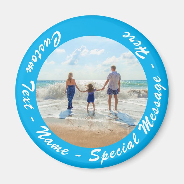 Personalized Your Photo Magnet with Custom Text (Front)