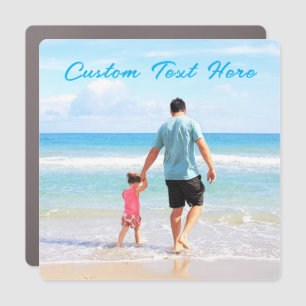 Personalized Your Photo Magnet with Custom Text