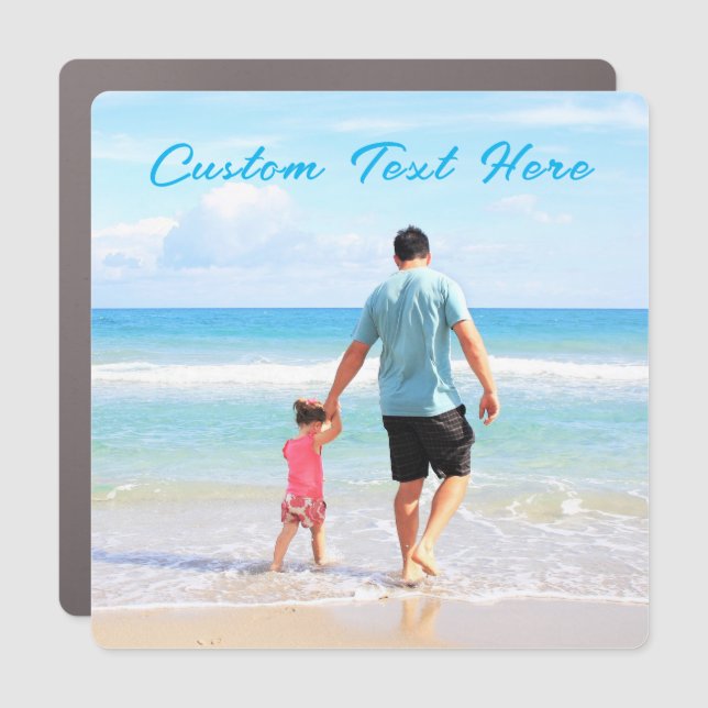Personalized Your Photo Magnet with Custom Text (Front)