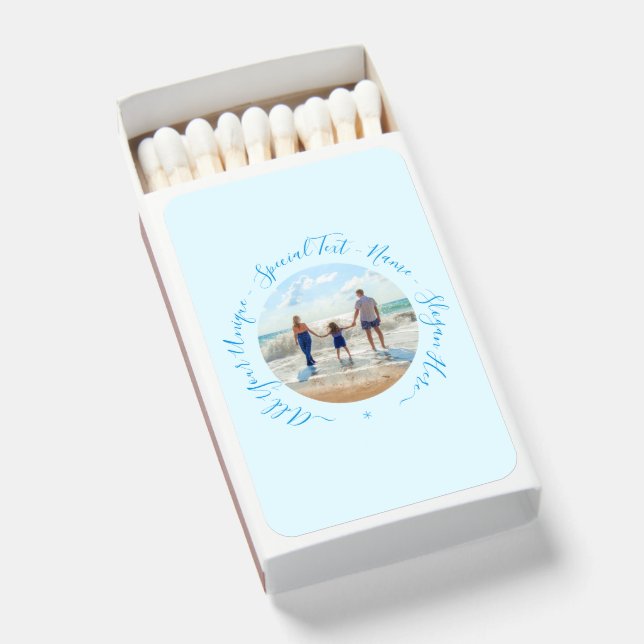 Personalized Your Photo Matchboxes and Custom Text (Front Open)