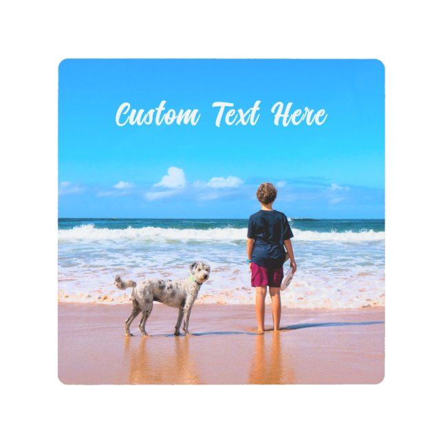 Personalized Your Photo Metal Print Custom Text (Front)