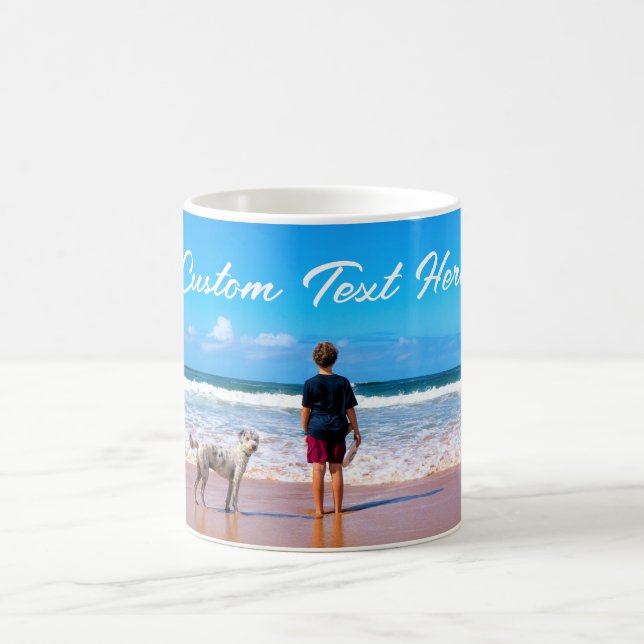 Personalized Your Photo Mug with Custom Text (Center)