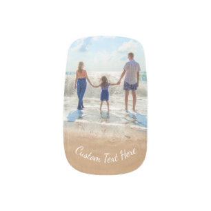 Personalized Your Photo Nail Art with Custom Text