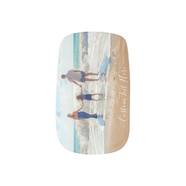 Personalized Your Photo Nail Art with Custom Text (Left Thumb)
