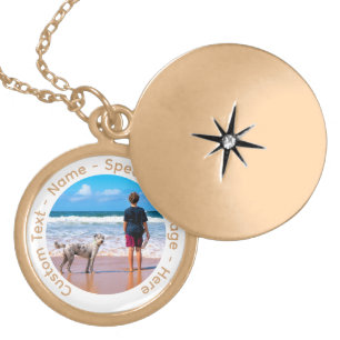 Personalized Your Photo Necklace with Custom Text