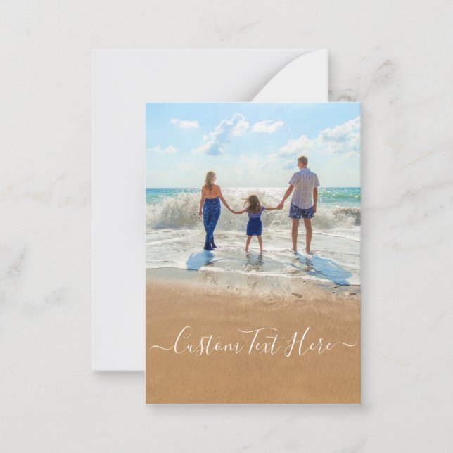 Personalized Your Photo Note Card with Custom Text (Front)