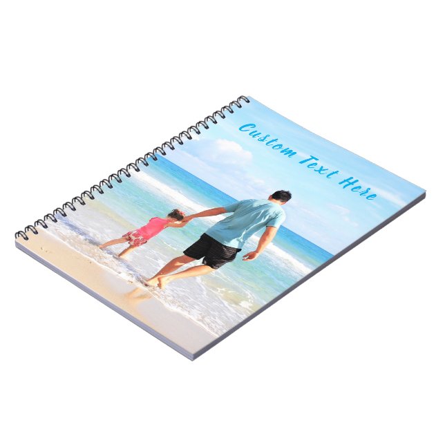 Personalized Your Photo Notebook with Custom Text (Left Side)
